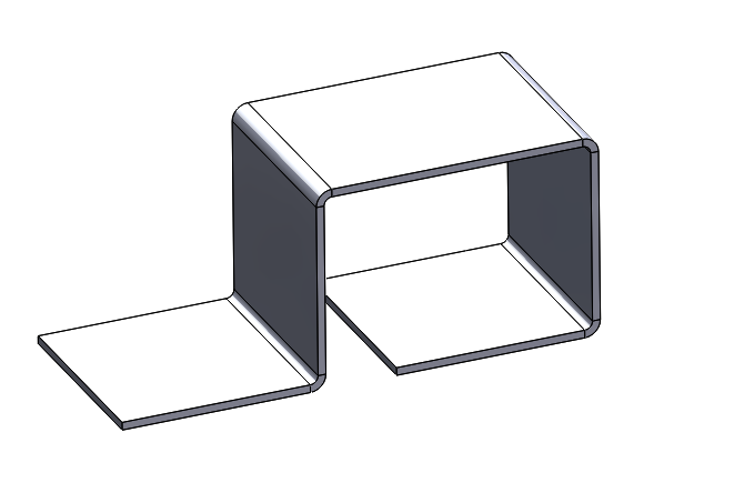 نتیجه ی حاصل استفاده از ابزار Edge Flange